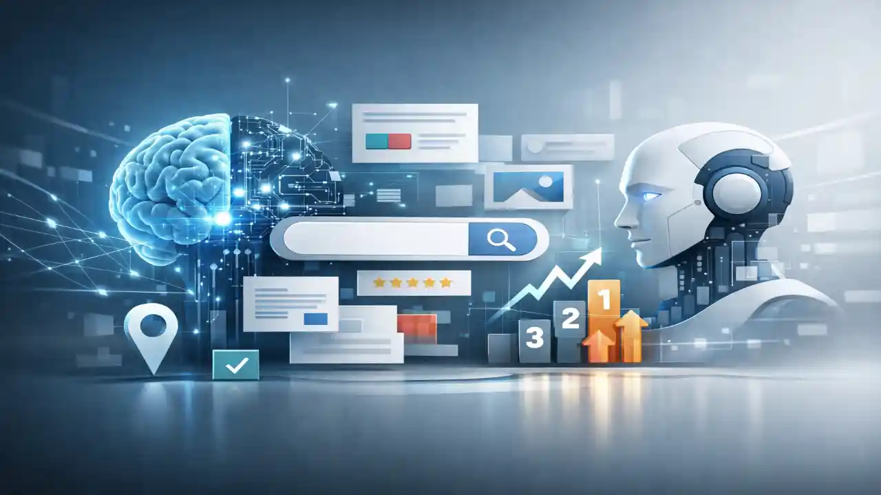 Future of SEO in 2026 showing how AI-powered search engines and generative AI are changing search rankings
