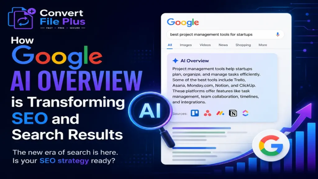 Google AI Overview transforming SEO and search results with AI-generated answers replacing traditional search listings.